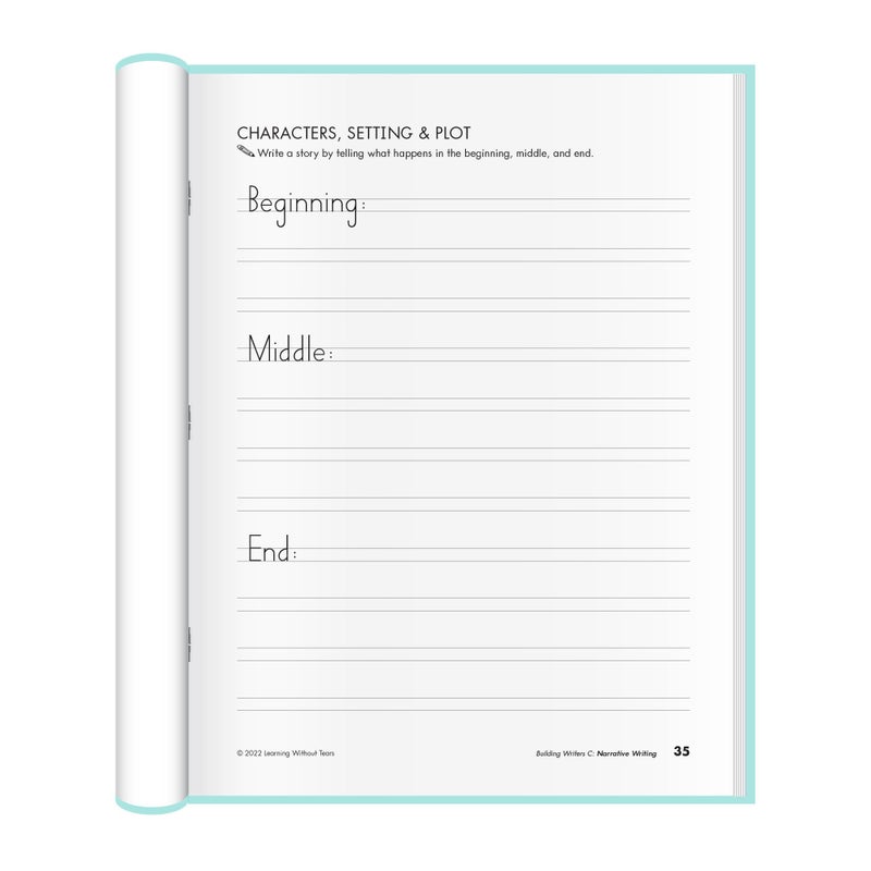 Learning Without Tears, Building Writers C, Student Edition, Age 7+, 2nd Grade+, Handwriting Without Tears, Narrative, Information & Opinion Writing, Fluency, School & Home, Tutoring - Image 3